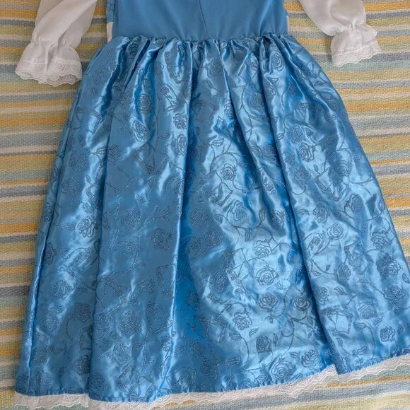 ⭐ The Disney Store Belle Blue Peasant Dress size 5/6 - Picture 7 of 10